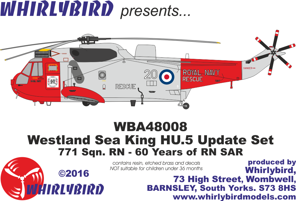 1/48 WBA48008 Royal Navy Sea King HU.5 - 771 Sqn. Detail Set